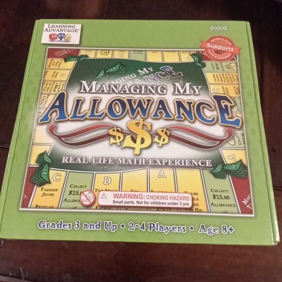 Learning Advantage Other - LEARNING ADVANTAGE -New MANAGING MY ALLOWANCE Board Game - Grades 3 & Up -Age 8+